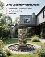 SlateWall Cascading 4-Tier Stone Fountain